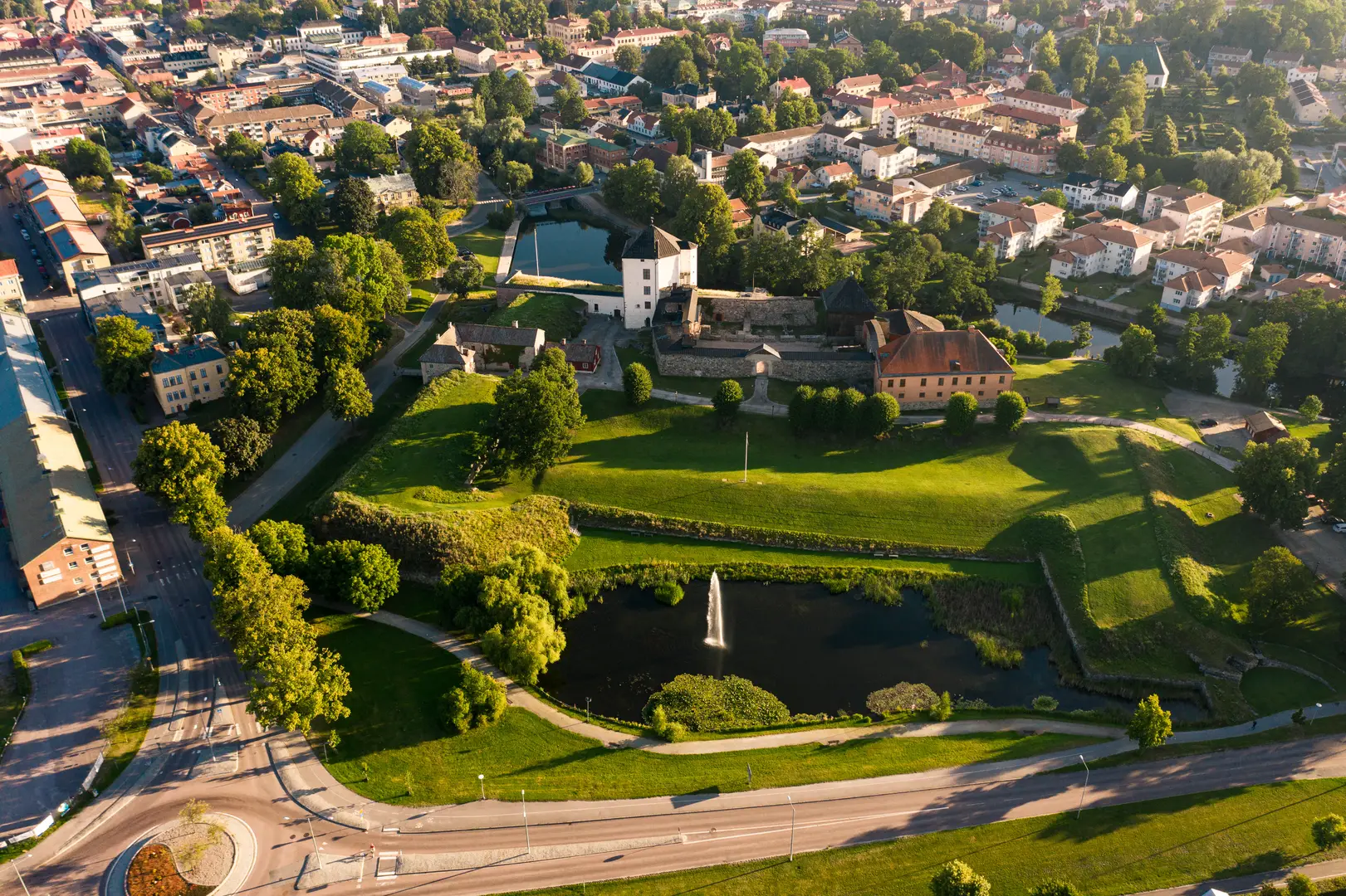 Vy över Gislaved, där vi arbetar med ventilation i bostäder och fastigheter